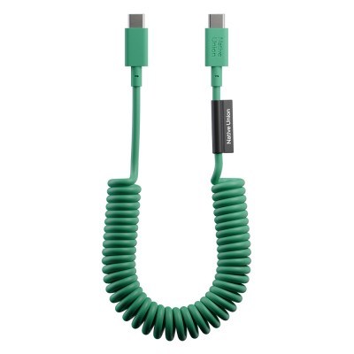 Native Union POP Series Type-C to Type-C Spiral Charging Cable 60W 1.2M Green