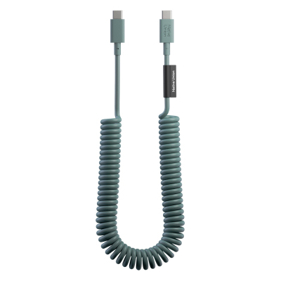 Native Union POP Series Type-C to Type-C Spiral Charging Cable 60W 2.4M Dark Green