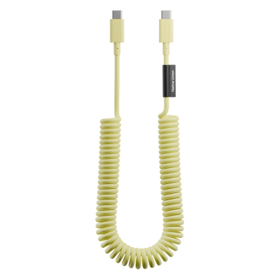 Native Union POP Series Type-C to Type-C Spiral Charging Cable 60W 2.4M Yellow