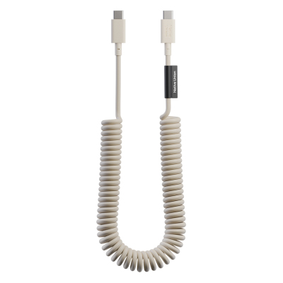 Native Union POP Series Type-C to Type-C Spiral Charging Cable 60W 2.4M Cream