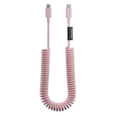 Native Union POP Series Type-C to Type-C Spiral Charging Cable 60W 2.4M Pink