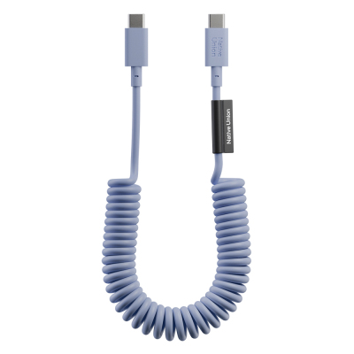 Native Union POP Serisi Type-C to Type-C Spiralli Şarj Kablosu 60W 1.2M Lila