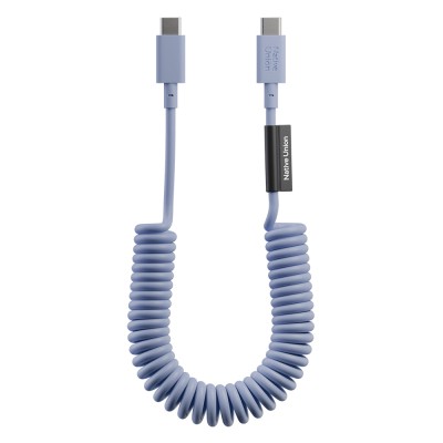 Native Union POP Serisi Type-C to Type-C Spiralli Şarj Kablosu 60W 1.2M Lila