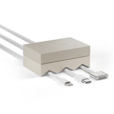 Native Union Weighter Triple Metal Design Cable Organizer Cream