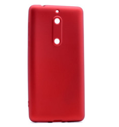 Nokia 5 Kılıf Zore Premier Silikon Kapak Kırmızı