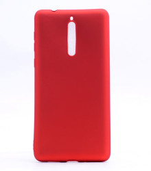 Nokia 8 Kılıf Zore Premier Silikon Kapak Kırmızı