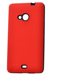 Nokia Lumia 535 Kılıf Zore Youyou Silikon Kapak Kırmızı