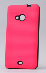 Nokia Lumia 535 Kılıf Zore Youyou Silikon Kapak Pembe