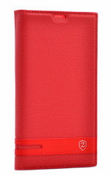 Nokia Lumia 540 Kılıf Zore Elite Kapaklı Kılıf Kırmızı