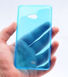 Nokia Lumia 540 Kılıf Zore Ultra İnce Silikon Kapak 0.2 mm Mavi