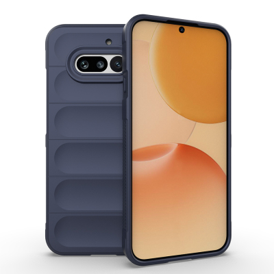 Nothing Phone 4A Kılıf Esnek TPU Oyuklu Arka Yüzey Tasarımlı Zore Etnik Silikon Kapak Lacivert