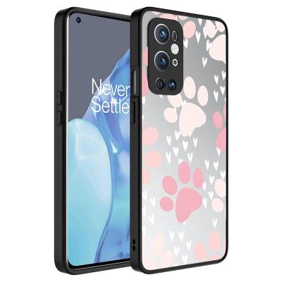 One Plus 9 Pro Case Mirror Patterned Camera Protected Glossy Zore Mirror Cover Pati