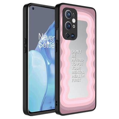 One Plus 9 Pro Case Mirror Patterned Camera Protected Glossy Zore Mirror Cover Ayna