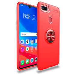 Oppo A12 Case Zore Ravel Silicon Cover Red