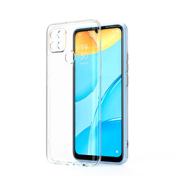 Oppo A15S Case Zore Kamera Korumalı Süper Silikon Cover Colorless