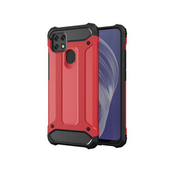 Oppo A15S Case Zore Crash Silicon Cover Red