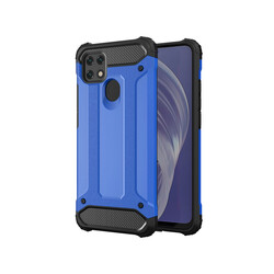 Oppo A15S Case Zore Crash Silicon Cover Blue