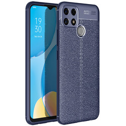 Oppo A15S Case Zore Niss Silicon Cover Navy blue