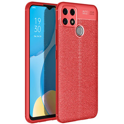 Oppo A15S Case Zore Niss Silicon Cover Red