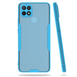 Oppo A15S Case Zore Parfe Cover Blue