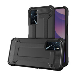 Oppo A16 Case Zore Crash Silicon Cover Black