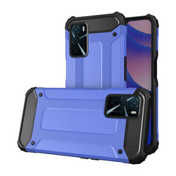 Oppo A16 Case Zore Crash Silicon Cover Blue
