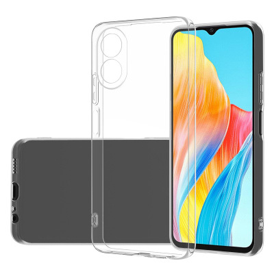 Oppo A38 Case Zore Super Silicone Cover Şeffaf