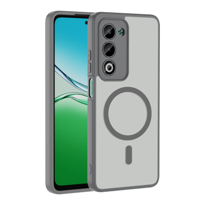 Oppo A5 Case M-safe Charging Feature Zore Ballet Flat Cover Grey