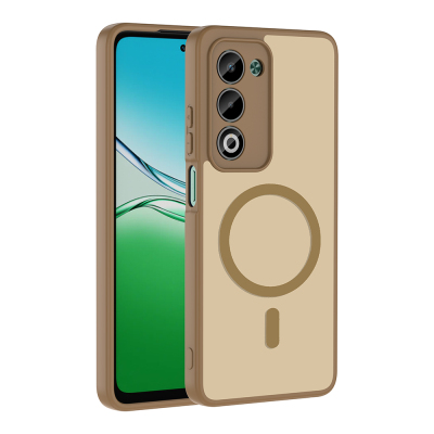 Oppo A5 Case M-safe Charging Feature Zore Ballet Flat Cover Brown