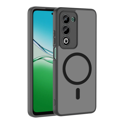 Oppo A5 Kılıf M-safe Şarj Özellikli Zore Babet Kapak Siyah