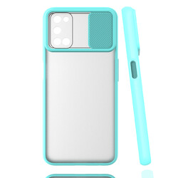 Oppo A52 Case Zore Lensi Cover Turquoise