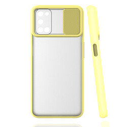 Oppo A52 Case Zore Lensi Cover Yellow