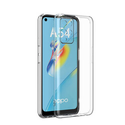 Oppo A54 4G Case Zore Kamera Korumalı Süper Silikon Cover Colorless
