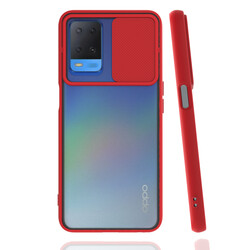 Oppo A54 4G Case Zore Lensi Cover Red