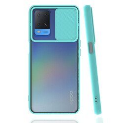 Oppo A54 4G Case Zore Lensi Cover Turquoise