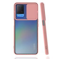 Oppo A54 4G Case Zore Lensi Cover Light Pink