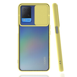 Oppo A54 4G Case Zore Lensi Cover Yellow