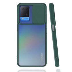 Oppo A54 4G Case Zore Lensi Cover Dark Green