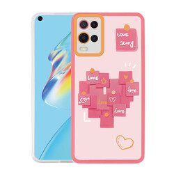 Oppo A54 4G Case Zore M-Fit Patterned Cover Love Story No2