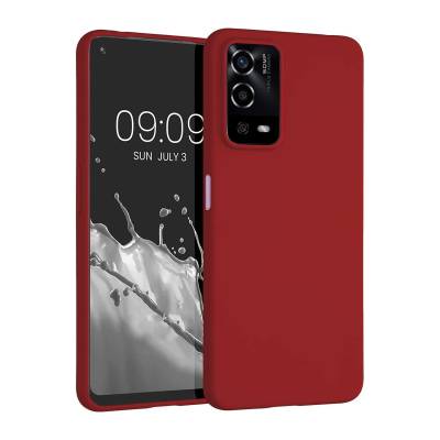 Oppo A55 4G Case Zore Premier Silicone Cover Red