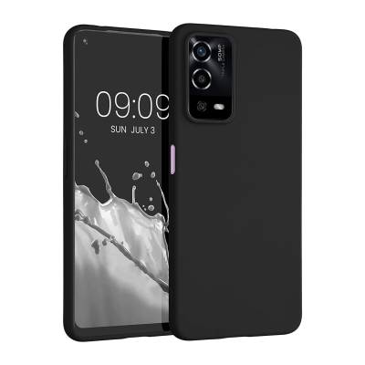 Oppo A55 4G Case Zore Premier Silicone Cover Black