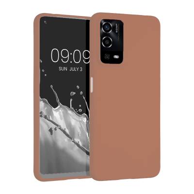 Oppo A55 4G Case Zore Premier Silicone Cover Rose Gold