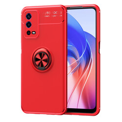 Oppo A55 4G Case Zore Ravel Silicon Cover Red
