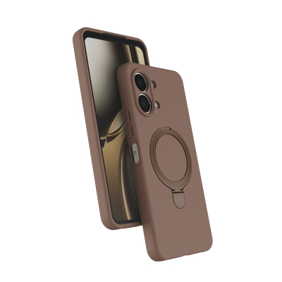 Oppo A6 Pro Case M-safe Charging Stand Zore Samara Cover Desert Gold
