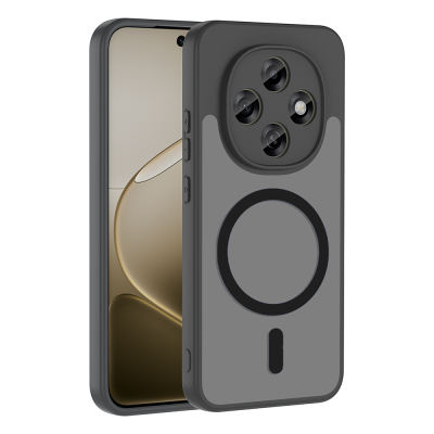 Oppo A6 Pro Case with M-safe Charging Feature Zore Ballet Flat Cover Black