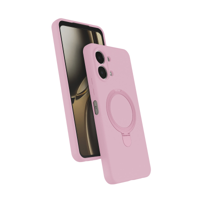 Oppo A6 Pro Kılıf M-safe Şarj Özellikli Standlı Zore Samara Kapak Pembe