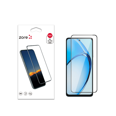 Oppo A60 Zore Edges Shatter Resistant Glass Screen Protector Black