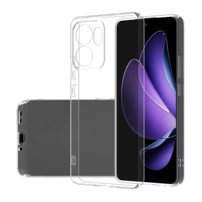 Oppo A6T Case Zore Super Silicone Cover Şeffaf
