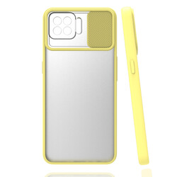Oppo A73 Kılıf Zore Lensi Kapak Sarı