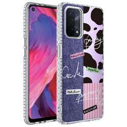 Oppo A74 4G Case Airbag Edge Colorful Patterned Silicone Zore Elegans Cover NO8